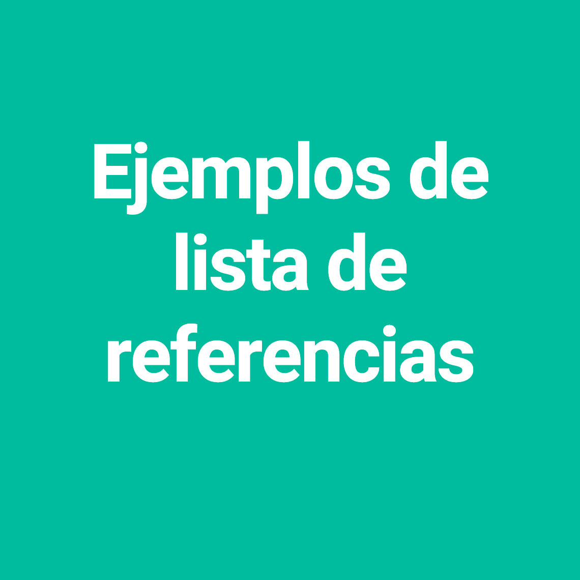 Exemples de com fer la llista de referències