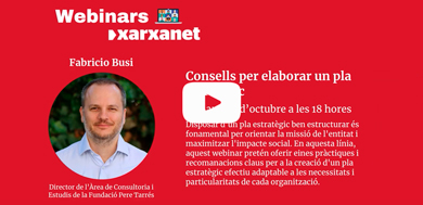 Webinar Xarxanet: Consells per elaborar un pla estratègic