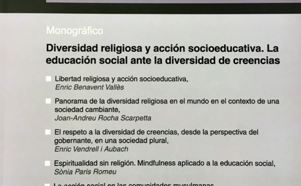 Diversitat religiosa i acció socioeducativa 