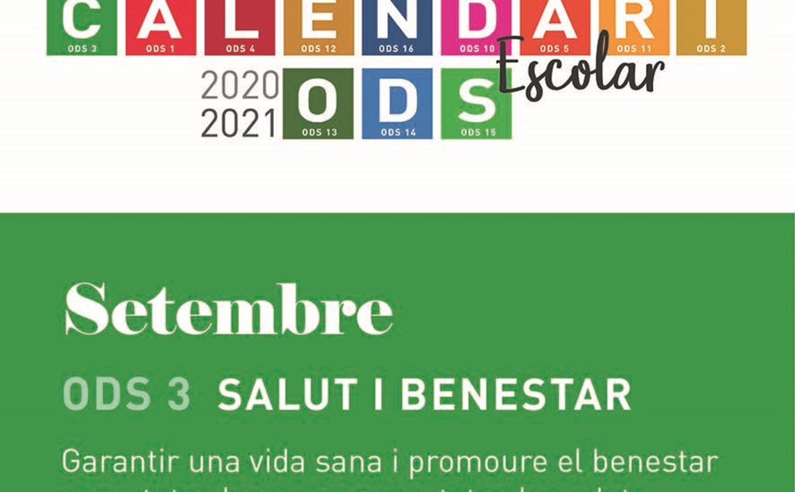 La Fundación Pere Tarrés crea un calendario escolar para concienciar sobre los Objectivos para el Desarrollo Sostenible (ODS) adaptado al contexto de la pandemia